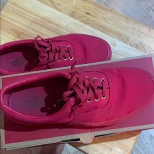 Red Vans of the wall